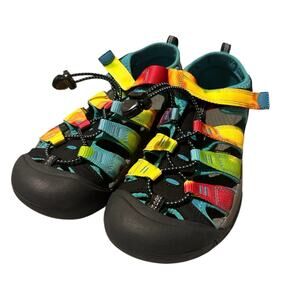 KEEN Fisherman Rainbow Tie Dye Newport Womens Waterproof Washable Sandals, 5